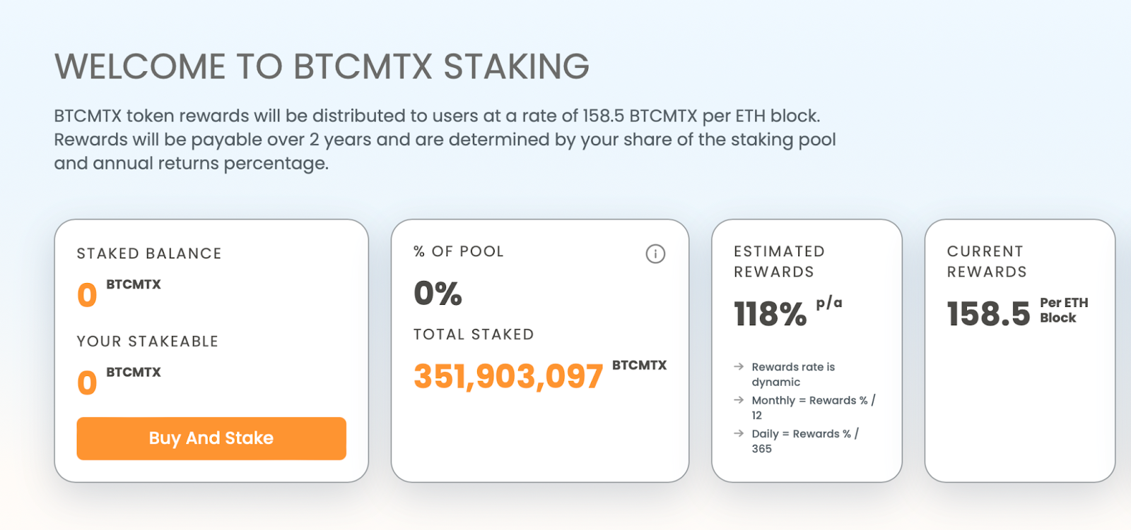BTCMTX Stakign