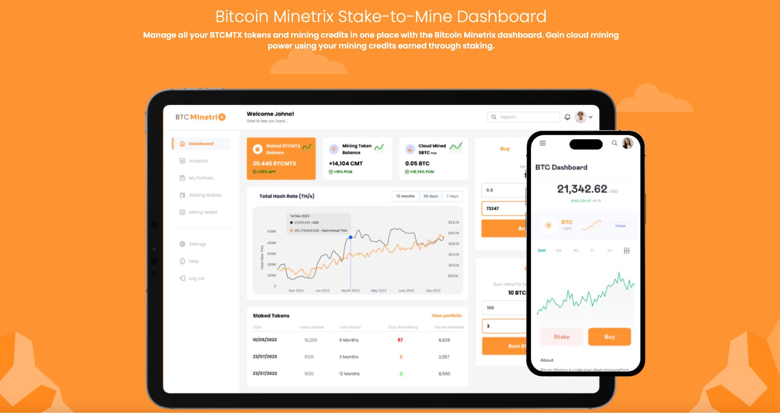 Stake to Mine Dashboard