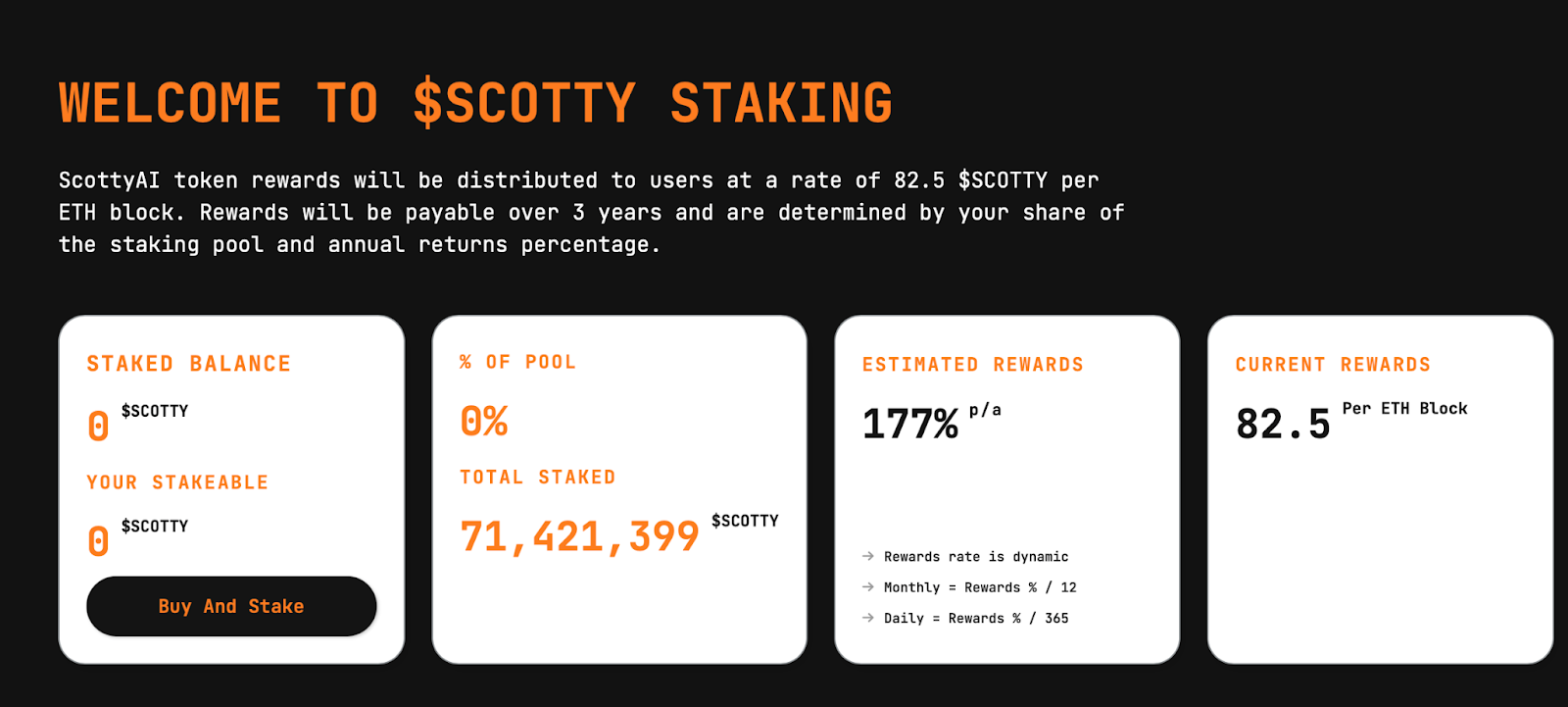 SCOTTY Staking