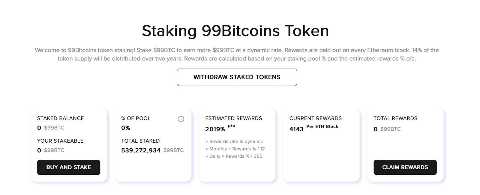 99BTC Staking