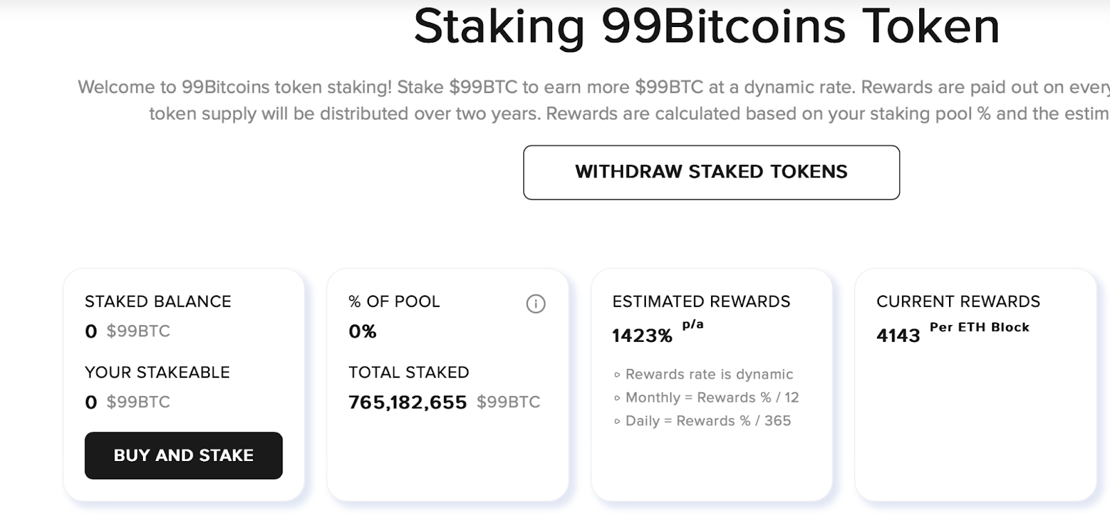 99BTC Staking
