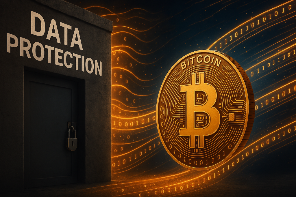 Welche Daten muessen geschuetzt werden und ist Bitcoin davon betroffen