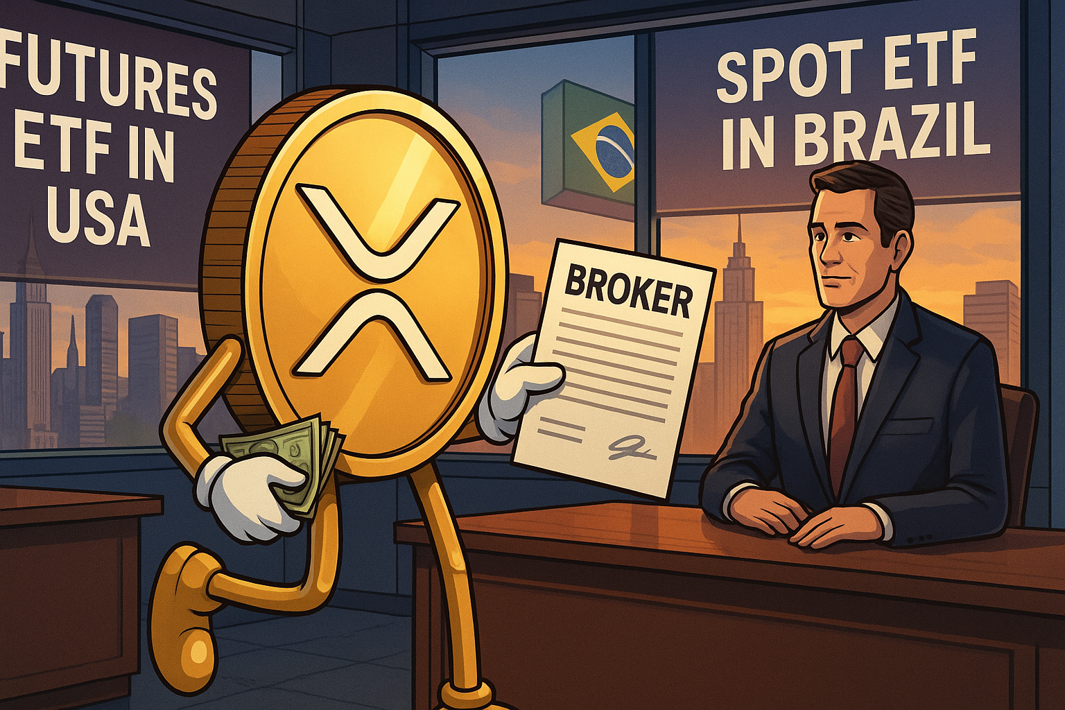 XRP-Prognose Futures-ETF, Spot-ETF und 3-Bio.-$-Broker-Deal treiben an