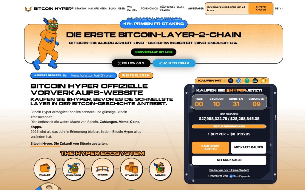 Bitcoin Hyper (HYPER) als Turbo, aber bitte mit Plan