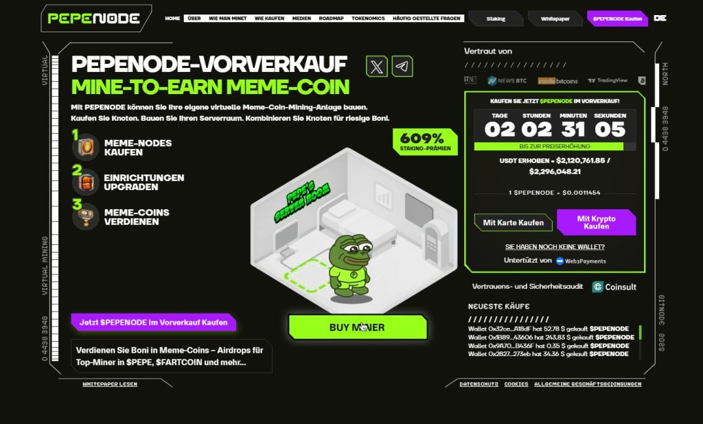 PepeNode (PEPENODE) Presale: So passt das Setup in deine Rotation