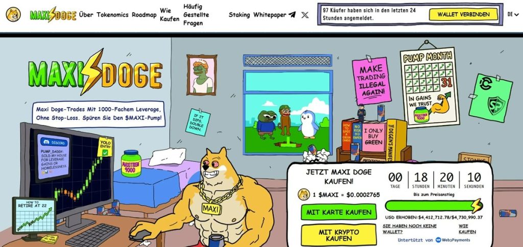 Maxi Doge (MAXI), der nächste Meme-Play für High-Risk-Phasen
