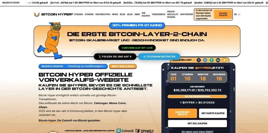 Spotlight: Bitcoin Hyper (HYPER), Chancen in der Unruhe